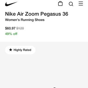 NIKE AIR ZOOM PEGASUS SIZE 8